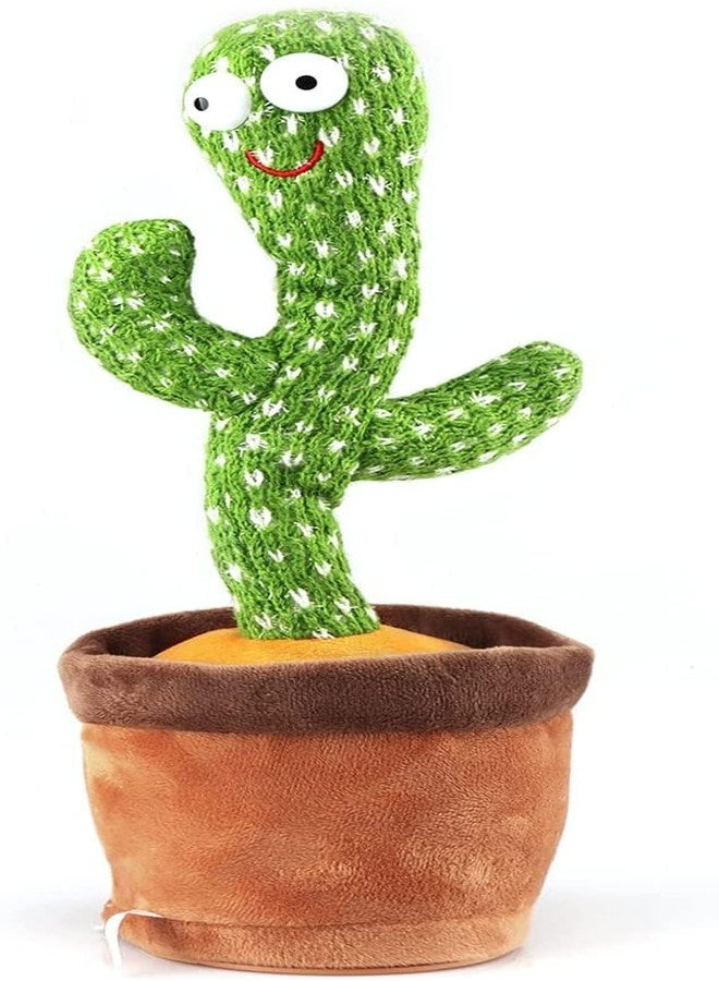 ABTER India Dancing Cactus Talking Plush Toy with Singing & Recording Function - Repeat What You Say - Pack of 1, Rechargeable Cable Included - Image 1